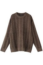 【ミズイロ インド/mizuiro ind】のplating stitch knit crew neck P/O プルオーバー brown|ID: prp329100004609156 ipo3291000000032965520