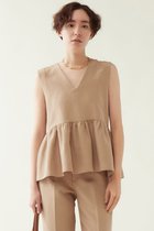 【マルティニーク/martinique】のダブルクロスペプラムジレ ベージュ|ID: prp329100004609160 ipo3291000000032965654