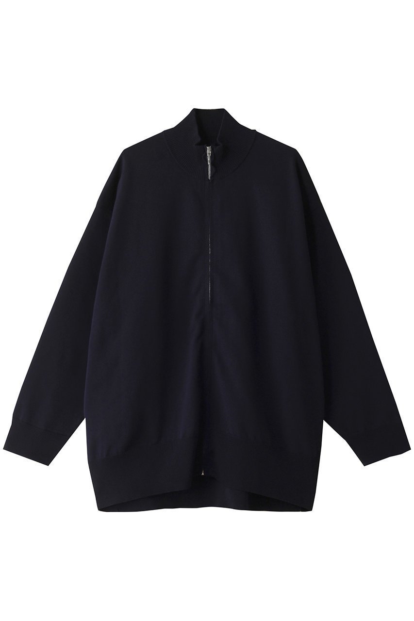 【ミズイロ インド/mizuiro ind】のzip wide knit ニット インテリア・キッズ・メンズ・レディースファッション・服の通販 founy(ファニー) 　ファッション　Fashion　レディースファッション　Fashion for Women　トップス・カットソー　Cut & Sew Tops　ニット　Knit Tops & Sweaters　カジュアルプルオーバー・ニットトップス　Pullovers & Knit Tops / Casual Pullovers　シンプル　Simple, Minimal　navy|ID: prp329100004609161 ipo3291000000032965750