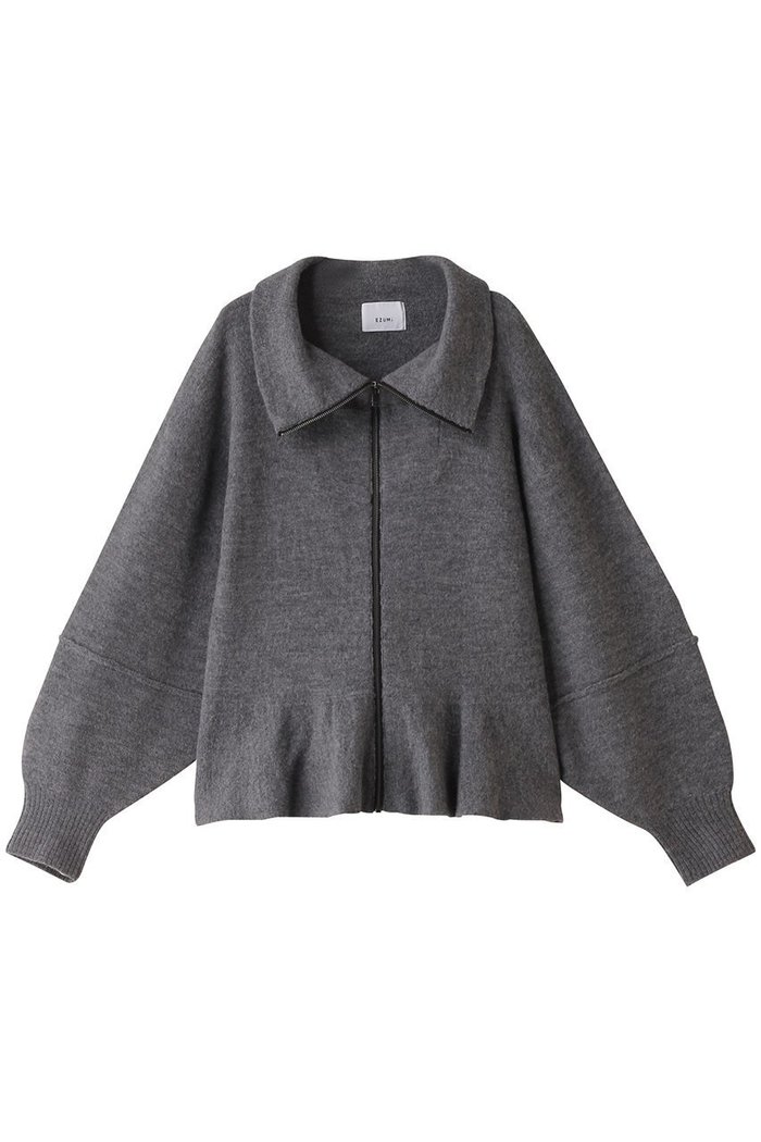 【エズミ/EZUMi】のジップアップ ペプラム ニット インテリア・キッズ・メンズ・レディースファッション・服の通販 founy(ファニー) https://founy.com/ ファッション Fashion レディースファッション Fashion for Women トップス・カットソー Cut & Sew Tops ニット Knit Tops & Sweaters カーディガン・羽織り Layered Style Cardigans カーディガン Cardigan, Knitwear ジップ Zip, Zipper ジップアップ Zip-Up, Full Zip スリーブ Sleeve, Long Sleeve / Short Sleeve ハイネック High Neck, Mock Neck バルーン Balloon, Balloon Silhouette フェミニン Feminine, Girly フェルト Felt, Felt Fabric フォルム Silhouette, Form ペプラム Peplum, Flared Hem モダン Modern, Contemporary |ID: prp329100004609162 ipo3291000000032965776