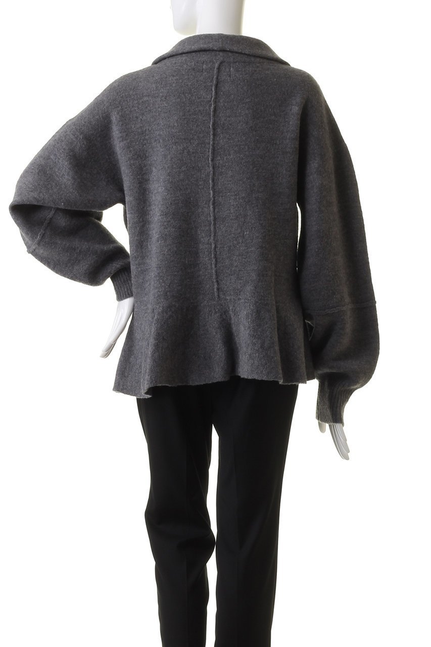 【エズミ/EZUMi】のジップアップ ペプラム ニット 人気、トレンドファッション・服の通販 founy(ファニー) 　ファッション　Fashion　レディースファッション　Fashion for Women　トップス・カットソー　Cut & Sew Tops　ニット　Knit Tops & Sweaters　カーディガン・羽織り　Layered Style Cardigans　カーディガン　Cardigan, Knitwear　ジップ　Zip, Zipper　ジップアップ　Zip-Up, Full Zip　スリーブ　Sleeve, Long Sleeve / Short Sleeve　ハイネック　High Neck, Mock Neck　バルーン　Balloon, Balloon Silhouette　フェミニン　Feminine, Girly　フェルト　Felt, Felt Fabric　フォルム　Silhouette, Form　ペプラム　Peplum, Flared Hem　モダン　Modern, Contemporary　other-4|ID: prp329100004609162 ipo3291000000032965791