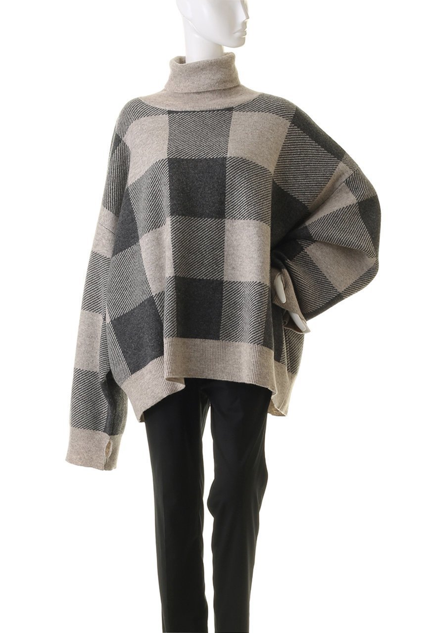 【シーオール/SEEALL】の【UNISEX】EXTRA OVER ハイネック セーター 人気、トレンドファッション・服の通販 founy(ファニー) 　ファッション　Fashion　レディースファッション　Fashion for Women　トップス・カットソー　Cut & Sew Tops　ニット　Knit Tops & Sweaters　カジュアルプルオーバー・ニットトップス　Pullovers & Knit Tops / Casual Pullovers　ユニセックス　Unisex, Genderless　セーター　Sweater, Knitwear　チェック　Check, Plaid, Tartan　ハイネック　High Neck, Mock Neck　ブロック　Block, Solid Block Pattern　ワイド　Wide, Wide Fit　無地　Plain, Solid Color　A/W・秋冬　Autumn/Winter　other-2|ID: prp329100004609163 ipo3291000000032965819