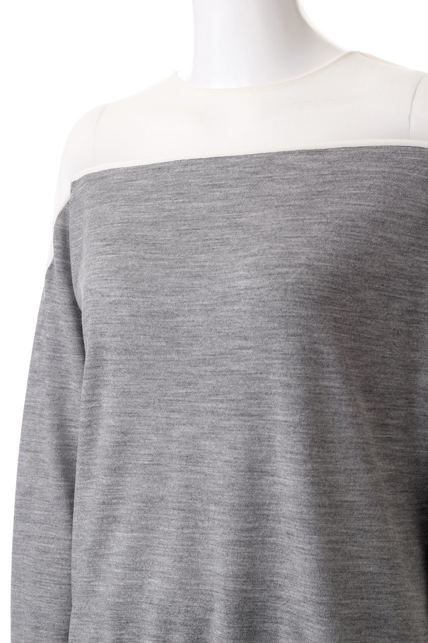【ルームエイト/Room no.8】の【Room no.8 BLACK】デコルテ シースルー トップス 人気、トレンドファッション・服の通販 founy(ファニー) 　ファッション　Fashion　レディースファッション　Fashion for Women　トップス・カットソー　Cut & Sew Tops　ニット　Knit Tops & Sweaters　カジュアルプルオーバー・ニットトップス　Pullovers & Knit Tops / Casual Pullovers　シアー　Sheer, See-Through　シンプル　Simple, Minimal　デコルテ　Décolleté, Neckline　other-5|ID: prp329100004609164 ipo3291000000032965861