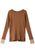 【アダワス/ADAWAS】のSEA ISLAND コットンニット リブニットプルオーバー キャメル|ID: prp329100004609166 ipo3291000000032965885