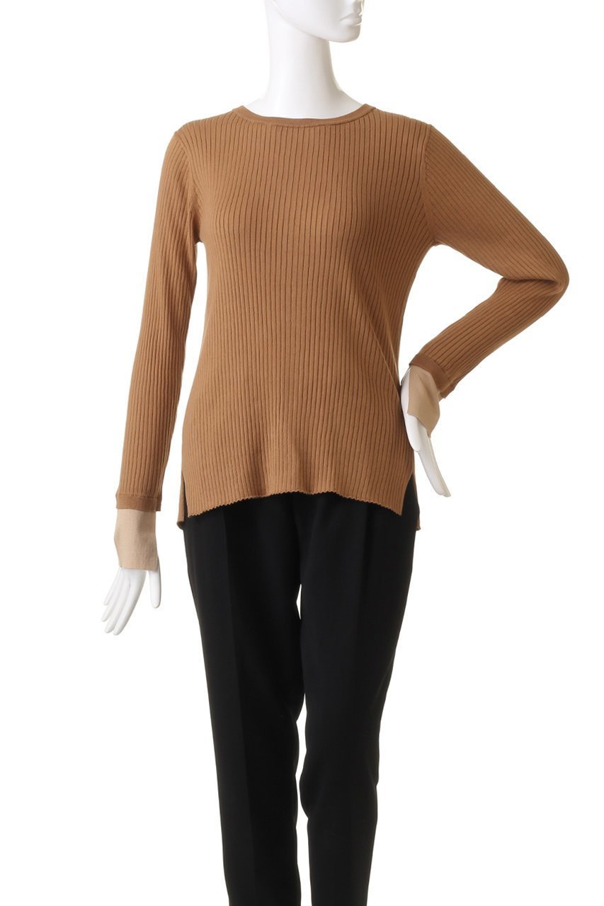 【アダワス/ADAWAS】のSEA ISLAND コットンニット リブニットプルオーバー 人気、トレンドファッション・服の通販 founy(ファニー) 　ファッション　Fashion　レディースファッション　Fashion for Women　トップス・カットソー　Cut & Sew Tops　ニット　Knit Tops & Sweaters　カジュアルプルオーバー・ニットトップス　Pullovers & Knit Tops / Casual Pullovers　シンプル　Simple, Minimal　スリット　Slit, Slit Detail　リブニット　Rib Knit, Ribbed Knit　定番　Standard, Basic Item　other-2|ID: prp329100004609166 ipo3291000000032965891