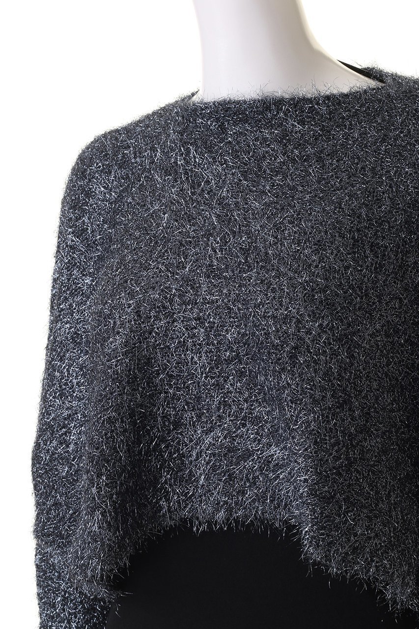 【ドメル/DOMELLE】のラメ 2WAY ショートニット トップス 人気、トレンドファッション・服の通販 founy(ファニー) 　ファッション　Fashion　レディースファッション　Fashion for Women　トップス・カットソー　Cut & Sew Tops　ニット　Knit Tops & Sweaters　カジュアルプルオーバー・ニットトップス　Pullovers & Knit Tops / Casual Pullovers　オケージョン　Occasion Wear　ショート　Short, Short Length　スリーブ　Sleeve, Long Sleeve / Short Sleeve　パーティ　Party, Party Style　フェザー　Feather, Feather Detail　ボレロ　Bolero, Short Cardigan　リュクス　Luxury, Elegant, High-End, Chic　ロング　Long, Long-Length　other-5|ID: prp329100004609168 ipo3291000000032965930