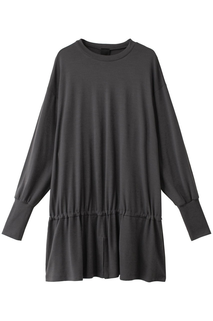 【ドメル/DOMELLE】のウールジャージー プルオーバー インテリア・キッズ・メンズ・レディースファッション・服の通販 founy(ファニー) 　ファッション　Fashion　レディースファッション　Fashion for Women　トップス・カットソー　Cut & Sew Tops　ニット　Knit Tops & Sweaters　カジュアルプルオーバー・ニットトップス　Pullovers & Knit Tops / Casual Pullovers　スリーブ　Sleeve, Long Sleeve / Short Sleeve　ブラウジング　Blouson Silhouette, Cinched Waist　ロング　Long, Long-Length　定番　Standard, Basic Item　グレー|ID: prp329100004609170 ipo3291000000032965953