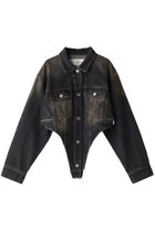 【プランク プロジェクト/PRANK PROJECT】のデニムジャケットロンパース / Denim Jacket Rompers 人気、トレンドファッション・服の通販 founy(ファニー) ファッション Fashion レディースファッション Fashion for Women アウター Coat / Outerwear Collection レディースジャケット・軽アウター Jackets デニムジャケット / カジュアルアウター Denim Jackets ジャケット Jacket, Outerwear デニム Denim, Jeans Material バランス Balance, Style Balance ビンテージ Vintage, Retro Style ランダム Random, Irregular ロンパース Romper, Jumpsuit thumbnail BLK(ブラック)|ID: prp329100004609176 ipo3291000000034422791