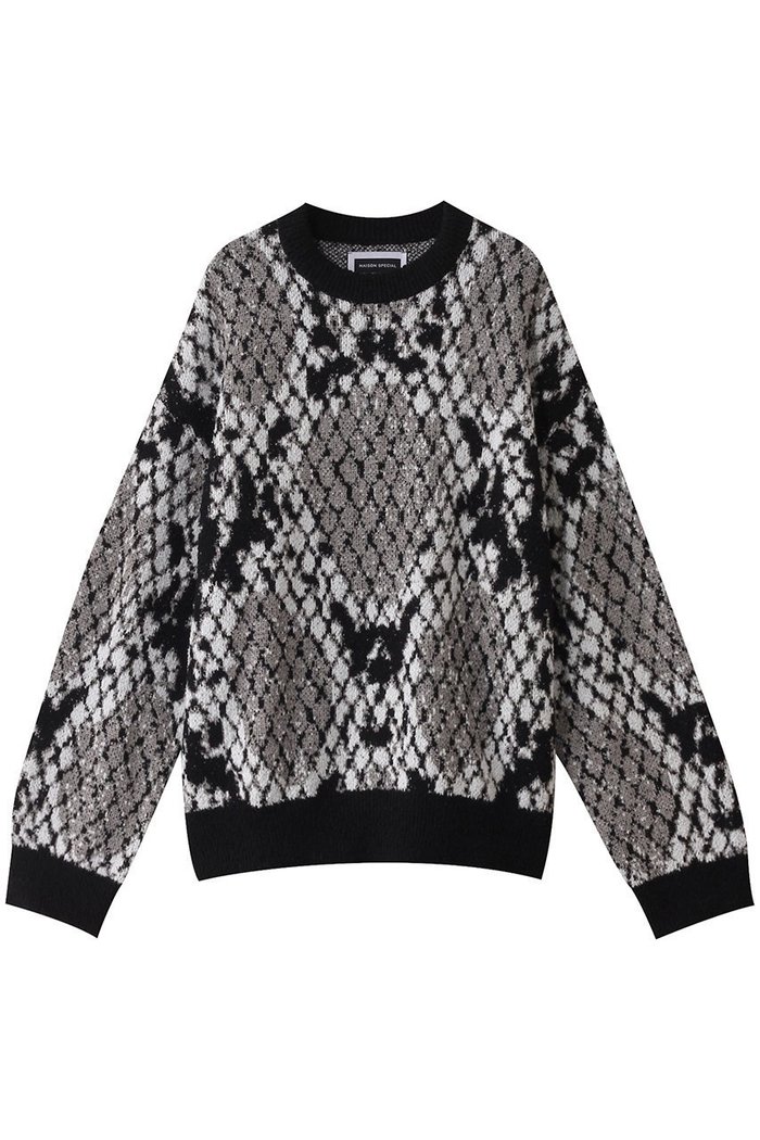 【メゾンスペシャル/MAISON SPECIAL】の【UNISEX】プライムオーバーパイソン柄ニットPO インテリア・キッズ・メンズ・レディースファッション・服の通販 founy(ファニー) https://founy.com/ ファッション Fashion レディースファッション Fashion for Women トップス・カットソー Cut & Sew Tops ニット Knit Tops & Sweaters カジュアルプルオーバー・ニットトップス Pullovers & Knit Tops / Casual Pullovers ユニセックス Unisex, Genderless ショルダー Shoulder, Shoulder Strap ドロップ Drop Shoulder, Dropped Style パイソン Python, Snakeskin Pattern A/W・秋冬 Autumn/Winter |ID: prp329100004609177 ipo3291000000032966637