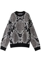 【メゾンスペシャル/MAISON SPECIAL】の【UNISEX】プライムオーバーパイソン柄ニットPO BLK(ブラック)|ID: prp329100004609177 ipo3291000000032966642