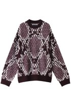【メゾンスペシャル/MAISON SPECIAL】の【UNISEX】プライムオーバーパイソン柄ニットPO BGD(バーガンディー)|ID: prp329100004609177 ipo3291000000032966645