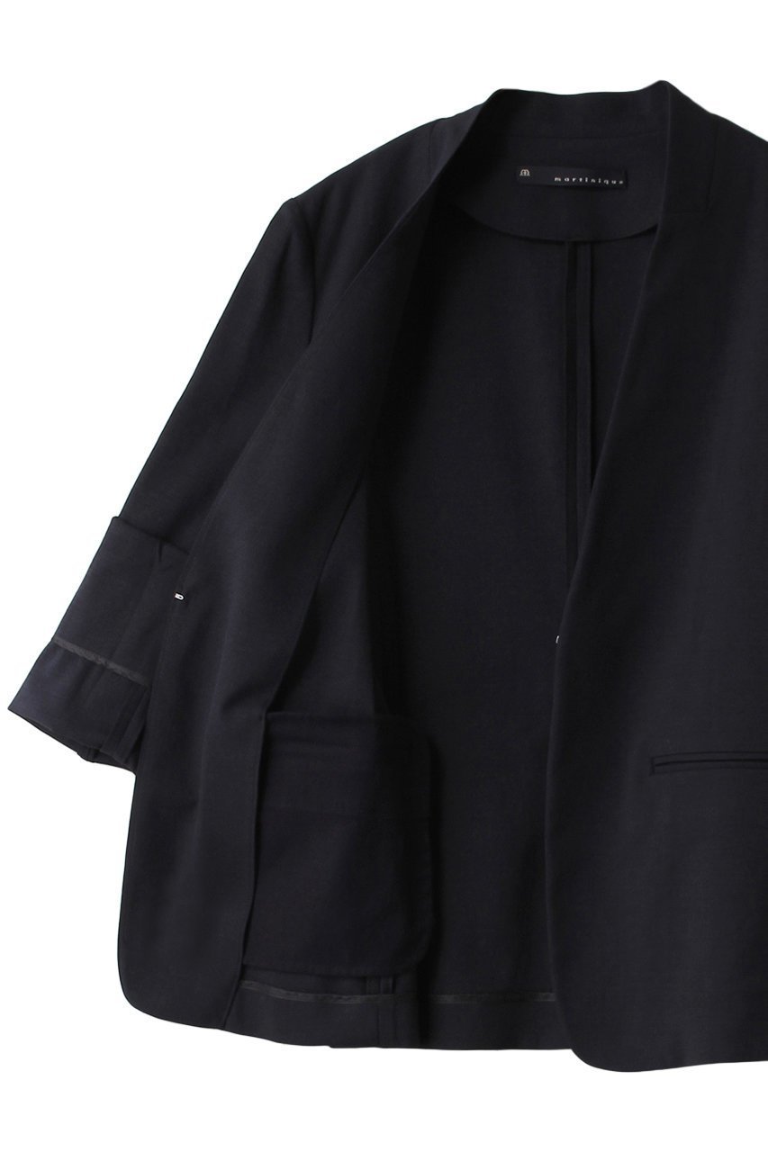【マルティニーク/martinique】のドライオックスノーカラージャケット 人気、トレンドファッション・服の通販 founy(ファニー) 　ファッション　Fashion　レディースファッション　Fashion for Women　アウター　Coat / Outerwear Collection　レディースジャケット・軽アウター　Jackets　ノーカラージャケット / シンプル上品コーデ　Collarless Jackets　シェイプ　Shape, Slim Fit　ジャケット　Jacket, Outerwear　セットアップ　Set-Up, Coordinated Outfit　バランス　Balance, Style Balance　夏　Summer　定番　Standard, Basic Item　other-6|ID: prp329100004609186 ipo3291000000032967242