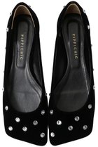 【ピッピシック/Pippichic】のLINDA DIAMOND ベルベットフラットシューズ ブラック|ID: prp329100004609923 ipo3291000000036202496