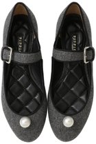 【ピッピシック/Pippichic】のCHU CHU PEARL フランネルメリージェーンフラットシューズ グレー|ID:prp329100004609927