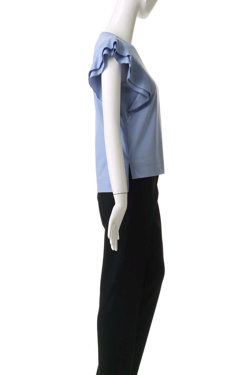 【アナイ/ANAYI】のコットンスムースWフリルプルオーバー 人気、トレンドファッション・服の通販 founy(ファニー) 　ファッション　Fashion　レディースファッション　Fashion for Women　トップス・カットソー　Cut & Sew Tops　シャツ・ブラウス・オフィスカジュアル　Elegant Blouses & Button-Ups　ロングTシャツ・Tシャツ　Longline T-Shirts & Tees　カジュアルプルオーバー・ニットトップス　Pullovers & Knit Tops / Casual Pullovers　カットソー・ベーシックTシャツ　Cut-and-Sewn Tops / Stretch Tees & Basics　コンパクト　Compact, Small Size　ショート　Short, Short Length　スリーブ　Sleeve, Long Sleeve / Short Sleeve　ダブル　Double, Double-Breasted　トレンド　Trend, Trending Now　フリル　Frill, Ruffle　ボトム　Bottoms, Lower Wear　エレガント 上品　Elegant　other-3|ID: prp329100004609934 ipo3291000000034970999