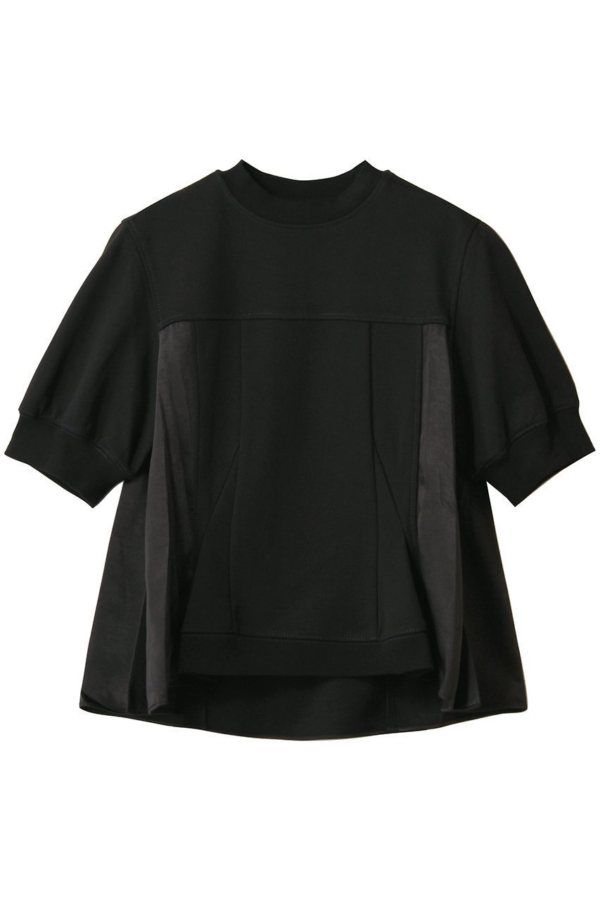 【スリーワン フィリップリム/3.1 Phillip Lim】のSATIN コンビ パフスリーブ フラウンス トップス インテリア・キッズ・メンズ・レディースファッション・服の通販 founy(ファニー) 　ファッション　Fashion　レディースファッション　Fashion for Women　トップス・カットソー　Cut & Sew Tops　シャツ・ブラウス・オフィスカジュアル　Elegant Blouses & Button-Ups　ロングTシャツ・Tシャツ　Longline T-Shirts & Tees　カットソー・ベーシックTシャツ　Cut-and-Sewn Tops / Stretch Tees & Basics　2025年　2025　2025-2026秋冬・A/W　Autumn/Winter 2025–26 AW25–26　コンビ　Combo, Combination Style　サテン　Satin, Glossy Fabric　ショート　Short, Short Length　スリーブ　Sleeve, Long Sleeve / Short Sleeve　フェミニン　Feminine, Girly　フォルム　Silhouette, Form　A/W・秋冬　Autumn/Winter　ミッドナイト|ID: prp329100004609935 ipo3291000000032977066