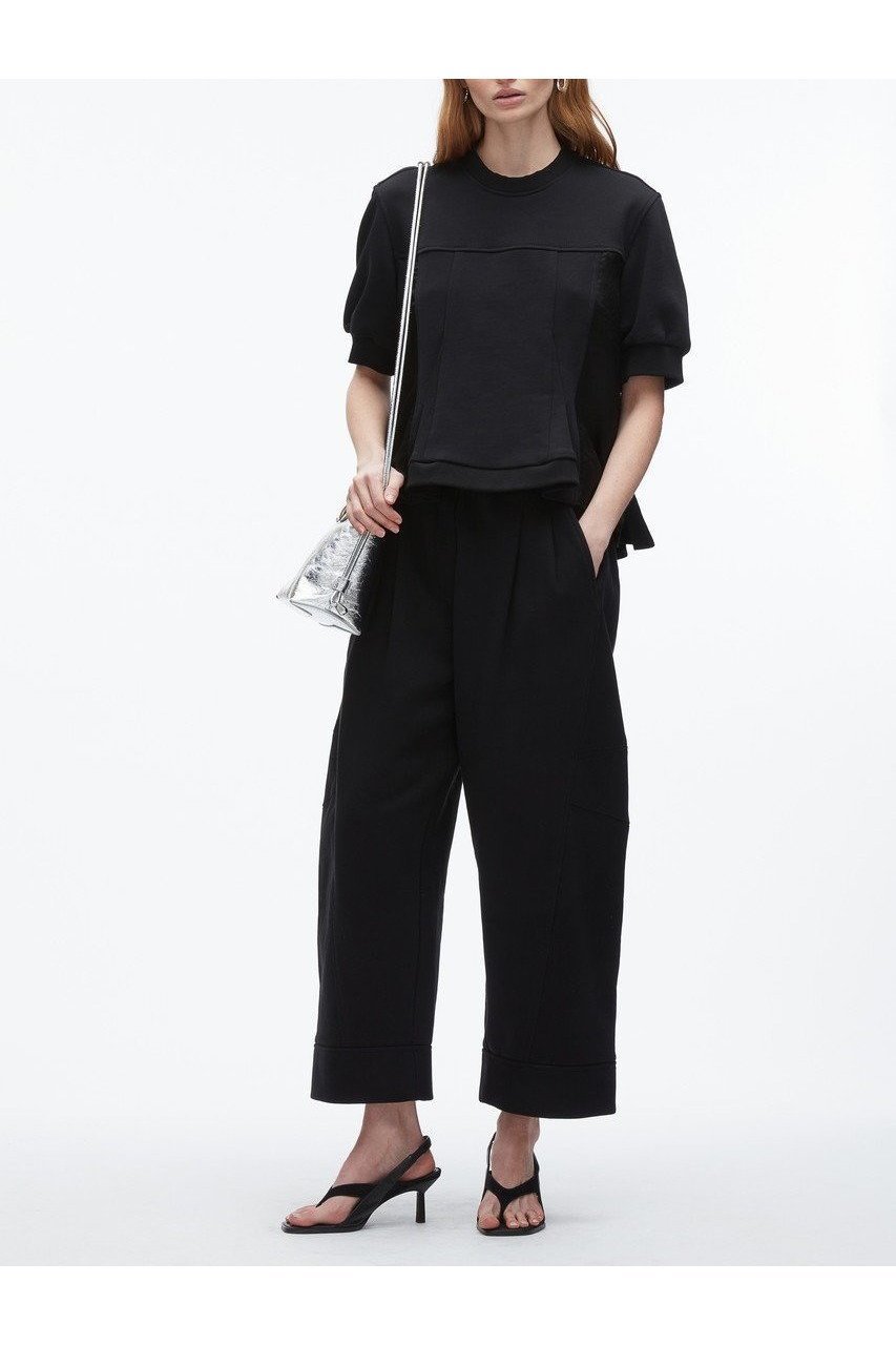 【スリーワン フィリップリム/3.1 Phillip Lim】のSATIN コンビ パフスリーブ フラウンス トップス 人気、トレンドファッション・服の通販 founy(ファニー) 　ファッション　Fashion　レディースファッション　Fashion for Women　トップス・カットソー　Cut & Sew Tops　シャツ・ブラウス・オフィスカジュアル　Elegant Blouses & Button-Ups　ロングTシャツ・Tシャツ　Longline T-Shirts & Tees　カットソー・ベーシックTシャツ　Cut-and-Sewn Tops / Stretch Tees & Basics　2025年　2025　2025-2026秋冬・A/W　Autumn/Winter 2025–26 AW25–26　コンビ　Combo, Combination Style　サテン　Satin, Glossy Fabric　ショート　Short, Short Length　スリーブ　Sleeve, Long Sleeve / Short Sleeve　フェミニン　Feminine, Girly　フォルム　Silhouette, Form　A/W・秋冬　Autumn/Winter　other-6|ID: prp329100004609935 ipo3291000000032977071
