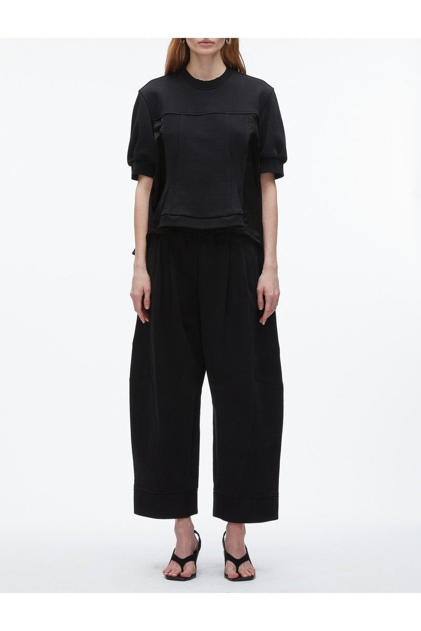 【スリーワン フィリップリム/3.1 Phillip Lim】のSATIN コンビ パフスリーブ フラウンス トップス 人気、トレンドファッション・服の通販 founy(ファニー) 　ファッション　Fashion　レディースファッション　Fashion for Women　トップス・カットソー　Cut & Sew Tops　シャツ・ブラウス・オフィスカジュアル　Elegant Blouses & Button-Ups　ロングTシャツ・Tシャツ　Longline T-Shirts & Tees　カットソー・ベーシックTシャツ　Cut-and-Sewn Tops / Stretch Tees & Basics　2025年　2025　2025-2026秋冬・A/W　Autumn/Winter 2025–26 AW25–26　コンビ　Combo, Combination Style　サテン　Satin, Glossy Fabric　ショート　Short, Short Length　スリーブ　Sleeve, Long Sleeve / Short Sleeve　フェミニン　Feminine, Girly　フォルム　Silhouette, Form　A/W・秋冬　Autumn/Winter　other-7|ID: prp329100004609935 ipo3291000000032977072