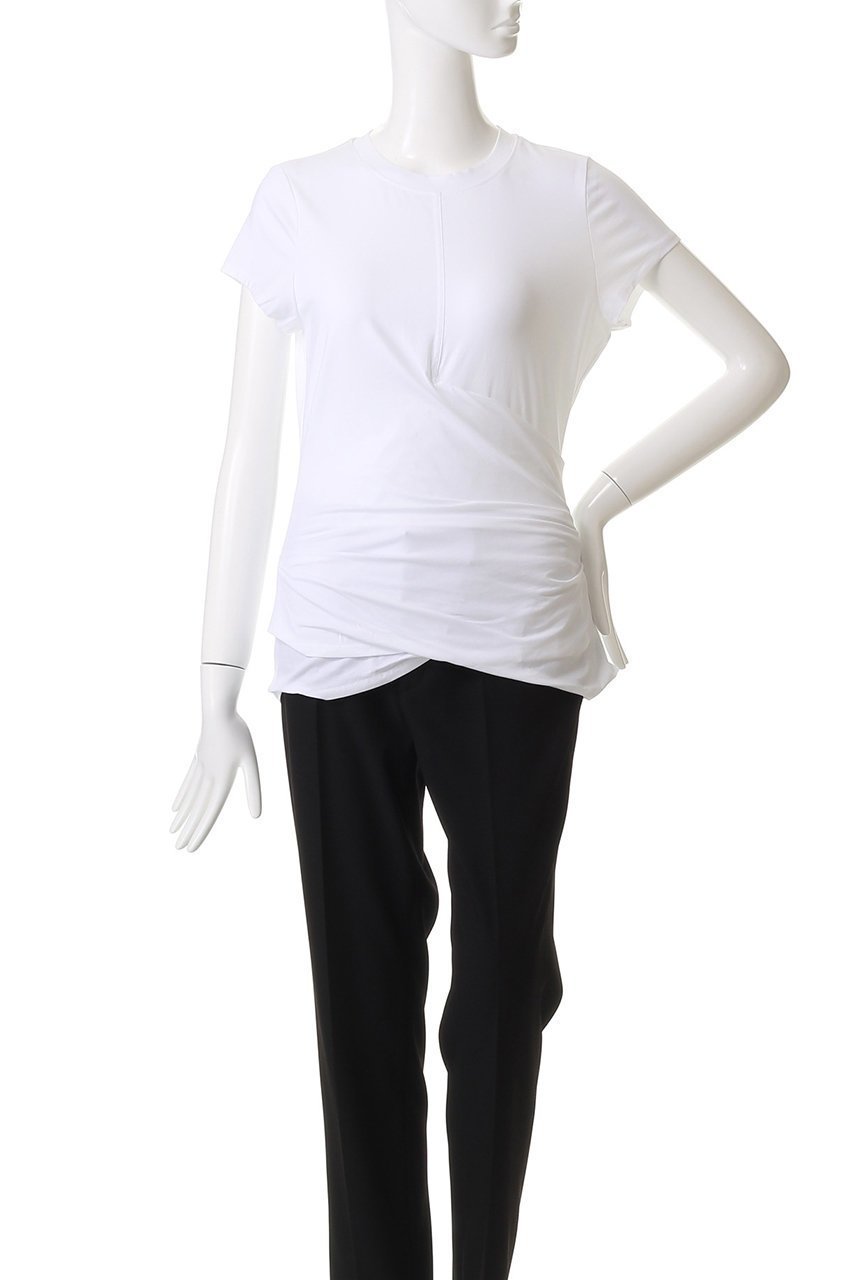 【スリーワン フィリップリム/3.1 Phillip Lim】のDRAPED ショートスリーブTシャツ 人気、トレンドファッション・服の通販 founy(ファニー) 　ファッション　Fashion　レディースファッション　Fashion for Women　トップス・カットソー　Cut & Sew Tops　シャツ・ブラウス・オフィスカジュアル　Elegant Blouses & Button-Ups　ロングTシャツ・Tシャツ　Longline T-Shirts & Tees　カットソー・ベーシックTシャツ　Cut-and-Sewn Tops / Stretch Tees & Basics　2025年　2025　2025-2026秋冬・A/W　Autumn/Winter 2025–26 AW25–26　ショート　Short, Short Length　シンプル　Simple, Minimal　スリーブ　Sleeve, Long Sleeve / Short Sleeve　ドレープ　Drape, Draping Fabric　ベーシック　Basic, Essential　A/W・秋冬　Autumn/Winter　other-2|ID: prp329100004609936 ipo3291000000032977077