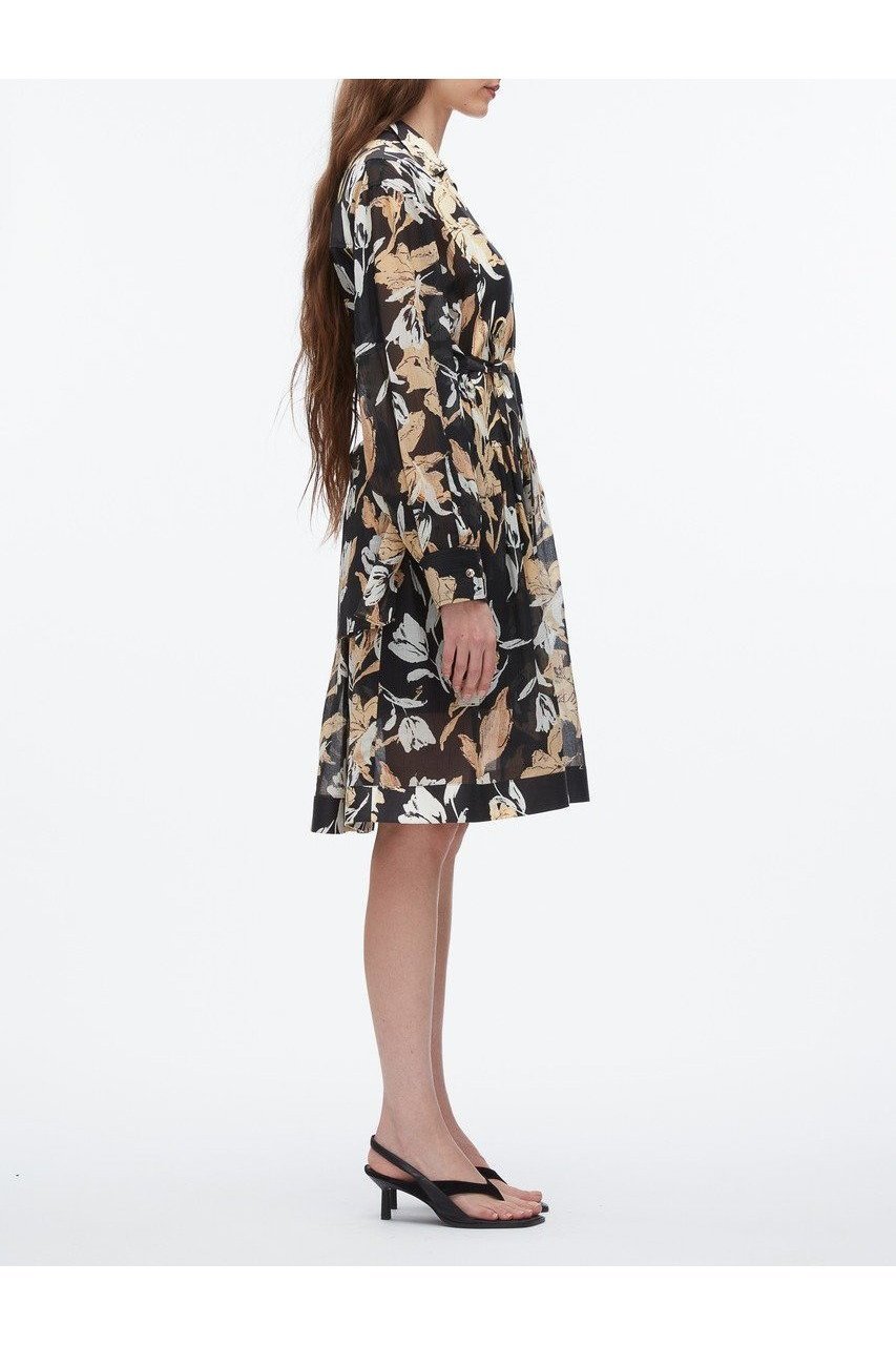 【スリーワン フィリップリム/3.1 Phillip Lim】のJOYFUL TULIPS ロングスリーブ シャツドレス(ウエストタイ付) 人気、トレンドファッション・服の通販 founy(ファニー) 　ファッション　Fashion　レディースファッション　Fashion for Women　ワンピース　Dresses　フォーマル・パーティードレス・結婚式用ドレス　Elegant & Casual Dresses　チュニック　Tunic Tops & Dresses　2025年　2025　2025-2026秋冬・A/W　Autumn/Winter 2025–26 AW25–26　おすすめ　Recommended / Our Picks　シフォン　Chiffon, Lightweight Fabric　シルク　Silk, 100% Silk　スリーブ　Sleeve, Long Sleeve / Short Sleeve　チュニック　Tunic, Long Top　チューリップ　Tube, Tube Top　テクスチャー　Texture, Textured Fabric　ドレス　Dress, One-Piece　フェミニン　Feminine, Girly　プリント　Print, Printed Pattern　リゾート　Resort, Vacation Style　ロング　Long, Long-Length　A/W・秋冬　Autumn/Winter　other-8|ID: prp329100004609939 ipo3291000000032977112