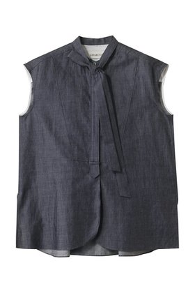 【デパリエ/DEPAREILLE】 デニムボウノースリーブブラウス人気、トレンドファッション・服の通販 founy(ファニー) ファッション Fashion レディースファッション Fashion for Women トップス・カットソー Cut & Sew Tops キャミソール&ノースリーブ Camisoles & Sleeveless Tops シャツ・ブラウス・オフィスカジュアル Elegant Blouses & Button-Ups 2025年 2025 2025-2026秋冬・A/W Autumn/Winter 2025–26 AW25–26 インナー Innerwear ギャザー Gathered, Ruffled シンプル Simple, Minimal ジャケット Jacket, Outerwear デニム Denim, Jeans Material ノースリーブ Sleeveless, No-Sleeve エレガント 上品 Elegant A/W・秋冬 Autumn/Winter |ID:prp329100004609940