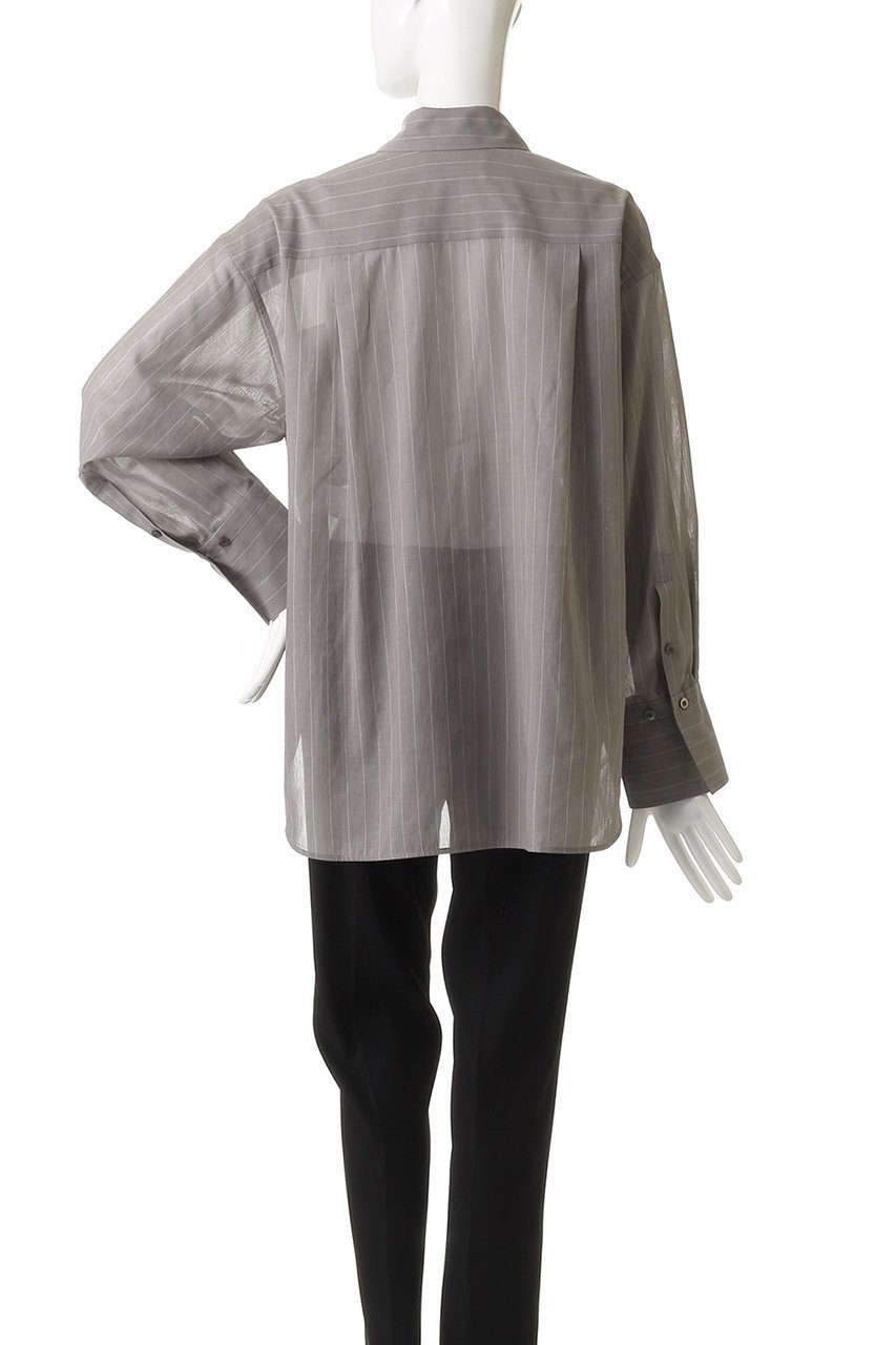 【デパリエ/DEPAREILLE】のシアーストライプCPO シャツ 人気、トレンドファッション・服の通販 founy(ファニー) 　ファッション　Fashion　レディースファッション　Fashion for Women　トップス・カットソー　Cut & Sew Tops　シャツ・ブラウス・オフィスカジュアル　Elegant Blouses & Button-Ups　2025年　2025　2025-2026秋冬・A/W　Autumn/Winter 2025–26 AW25–26　ストライプ　Stripe, Striped Pattern　スリーブ　Sleeve, Long Sleeve / Short Sleeve　ポケット　Pocket, Pocket Detail　マニッシュ　Mannish, Boyish　ロング　Long, Long-Length　エレガント 上品　Elegant　A/W・秋冬　Autumn/Winter　other-4|ID: prp329100004609941 ipo3291000000032977125