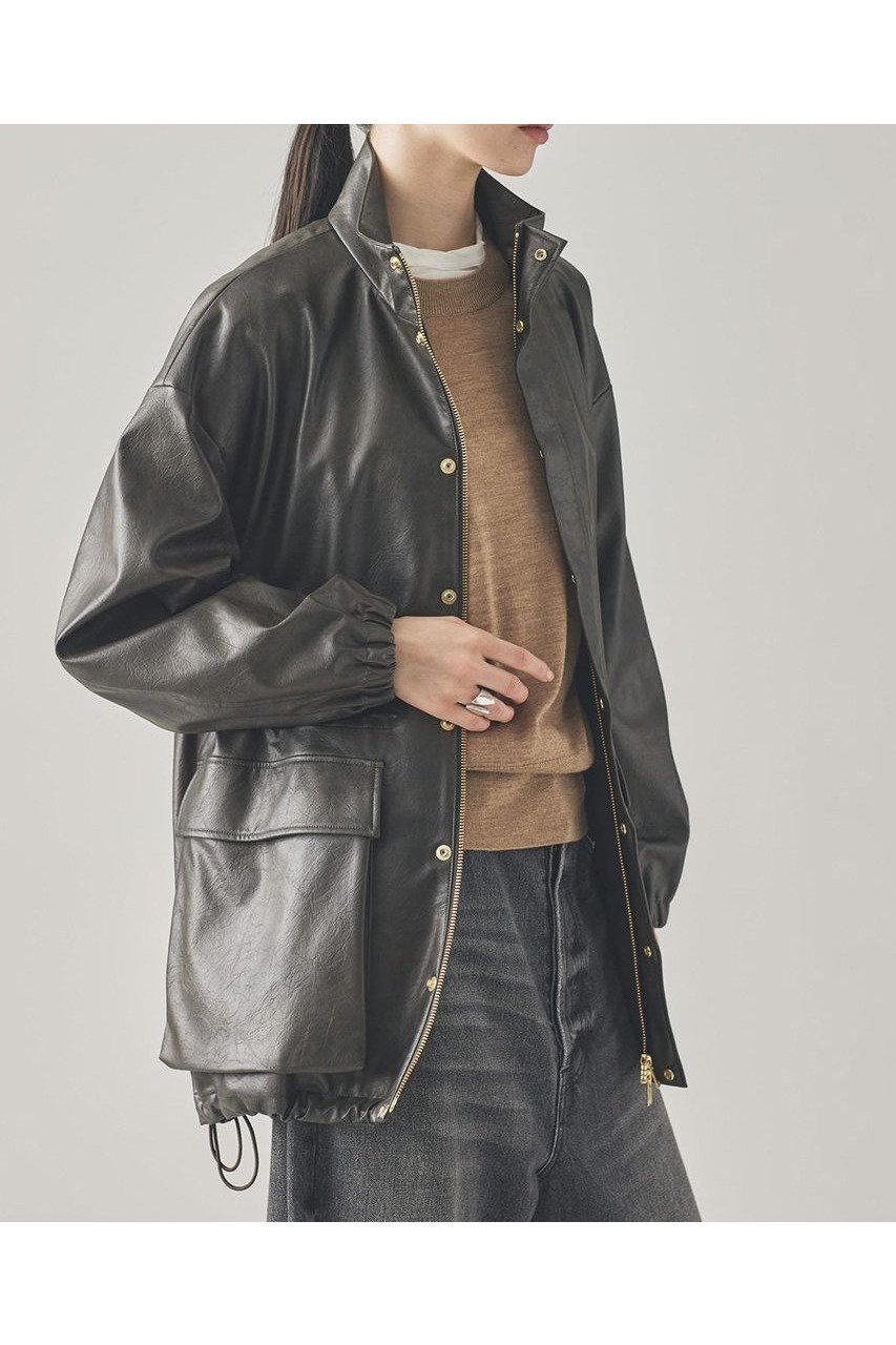 【カレンソロジー/Curensology】のヴィンテージフェイクレザーコート 人気、トレンドファッション・服の通販 founy(ファニー) 　ファッション　Fashion　レディースファッション　Fashion for Women　アウター　Coat / Outerwear Collection　コート・ロングコート・ピーコート　Long Coats, Peacoats & More　クール　Cool, Chic　ショート　Short, Short Length　フェイクレザー　Faux Leather, PU Leather　ブルゾン　Blouson, Bomber Jacket　ヴィンテージ　Vintage Style　新作・新入荷　New Arrivals / New In　防寒　Cold Protection, Winter-Ready　other-2|ID: prp329100004609944 ipo3291000000032977157