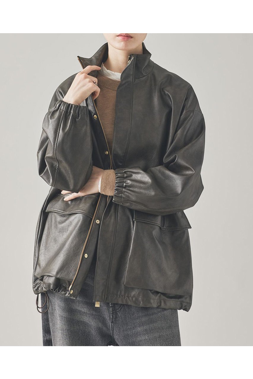 【カレンソロジー/Curensology】のヴィンテージフェイクレザーコート 人気、トレンドファッション・服の通販 founy(ファニー) 　ファッション　Fashion　レディースファッション　Fashion for Women　アウター　Coat / Outerwear Collection　コート・ロングコート・ピーコート　Long Coats, Peacoats & More　クール　Cool, Chic　ショート　Short, Short Length　フェイクレザー　Faux Leather, PU Leather　ブルゾン　Blouson, Bomber Jacket　ヴィンテージ　Vintage Style　新作・新入荷　New Arrivals / New In　防寒　Cold Protection, Winter-Ready　other-3|ID: prp329100004609944 ipo3291000000032977158