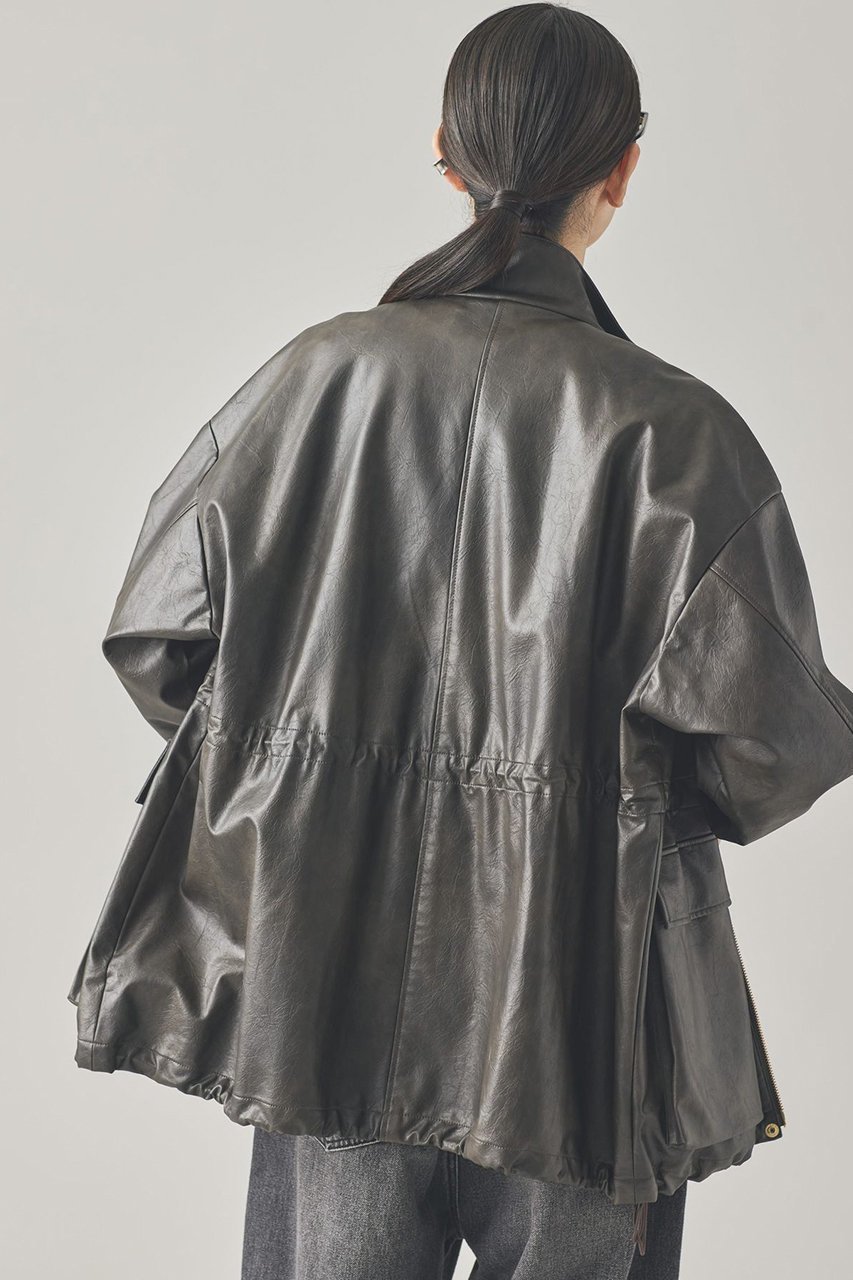 【カレンソロジー/Curensology】のヴィンテージフェイクレザーコート 人気、トレンドファッション・服の通販 founy(ファニー) 　ファッション　Fashion　レディースファッション　Fashion for Women　アウター　Coat / Outerwear Collection　コート・ロングコート・ピーコート　Long Coats, Peacoats & More　クール　Cool, Chic　ショート　Short, Short Length　フェイクレザー　Faux Leather, PU Leather　ブルゾン　Blouson, Bomber Jacket　ヴィンテージ　Vintage Style　新作・新入荷　New Arrivals / New In　防寒　Cold Protection, Winter-Ready　other-7|ID: prp329100004609944 ipo3291000000032977162