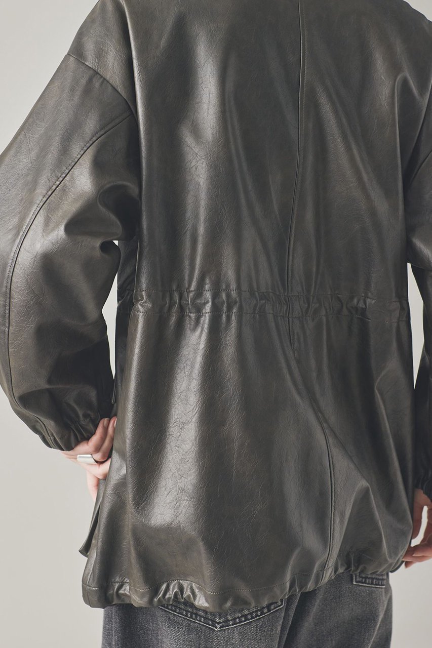 【カレンソロジー/Curensology】のヴィンテージフェイクレザーコート 人気、トレンドファッション・服の通販 founy(ファニー) 　ファッション　Fashion　レディースファッション　Fashion for Women　アウター　Coat / Outerwear Collection　コート・ロングコート・ピーコート　Long Coats, Peacoats & More　クール　Cool, Chic　ショート　Short, Short Length　フェイクレザー　Faux Leather, PU Leather　ブルゾン　Blouson, Bomber Jacket　ヴィンテージ　Vintage Style　防寒　Cold Protection, Winter-Ready　other-8|ID: prp329100004609944 ipo3291000000035946426