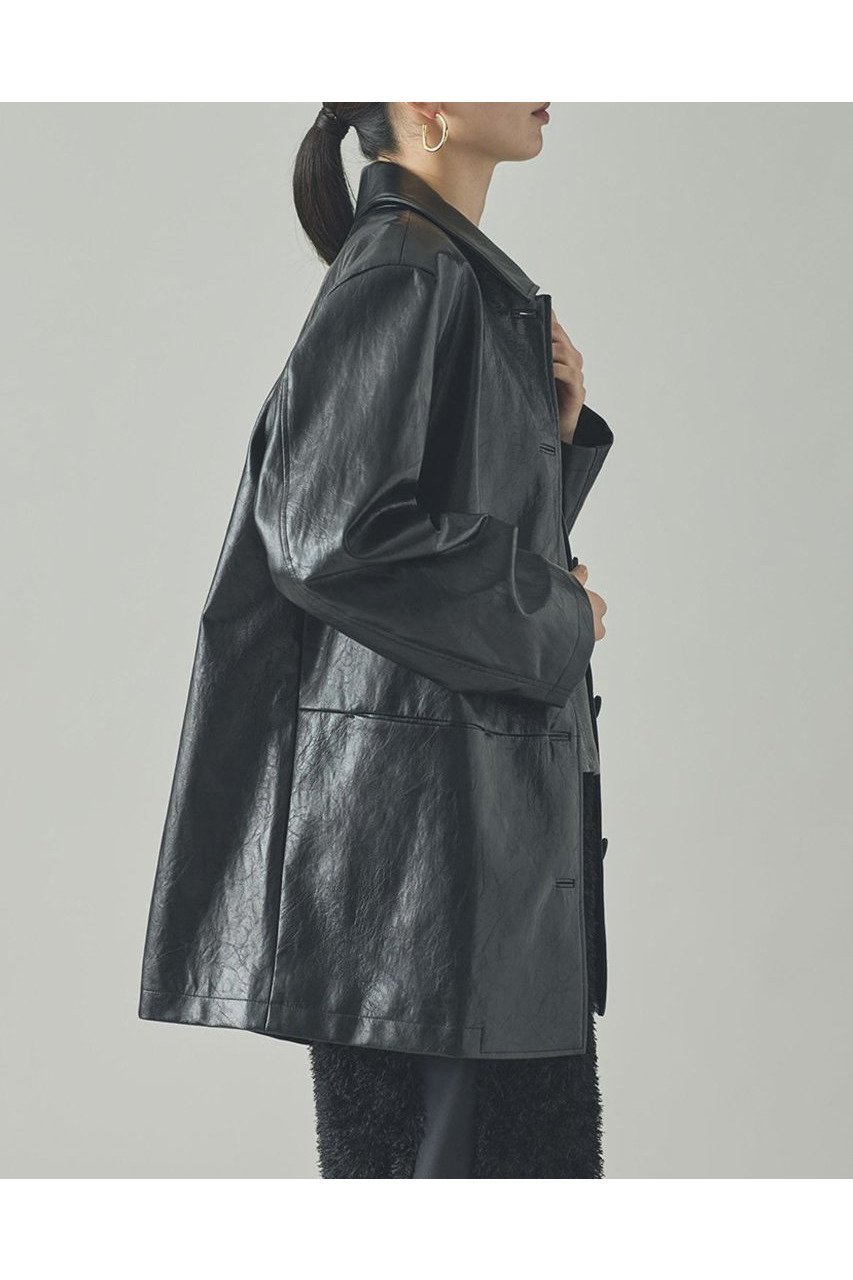 【カレンソロジー/Curensology】のヴィンテージフェイクレザーカバーオール 人気、トレンドファッション・服の通販 founy(ファニー) 　ファッション　Fashion　レディースファッション　Fashion for Women　アウター　Coat / Outerwear Collection　レディースジャケット・軽アウター　Jackets　イタリア　Italy　クラシック　Classic, Timeless Style　コーティング　Coating, Coated Finish　シンプル　Simple, Minimal　ジャケット　Jacket, Outerwear　リアル　Real, Realistic　ワッシャー　Washer, Crinkled Finish　新作・新入荷　New Arrivals / New In　other-5|ID: prp329100004609946 ipo3291000000032977180