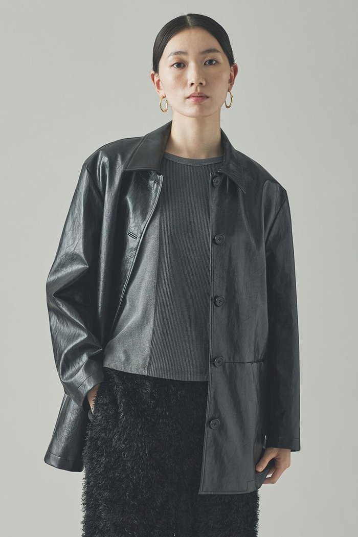 【カレンソロジー/Curensology】のヴィンテージフェイクレザーカバーオール インテリア・キッズ・メンズ・レディースファッション・服の通販 founy(ファニー) https://founy.com/ ファッション Fashion レディースファッション Fashion for Women アウター Coat / Outerwear Collection レディースジャケット・軽アウター Jackets イタリア Italy クラシック Classic, Timeless Style コーティング Coating, Coated Finish シンプル Simple, Minimal ジャケット Jacket, Outerwear リアル Real, Realistic ワッシャー Washer, Crinkled Finish |ID: prp329100004609946 ipo3291000000036202638