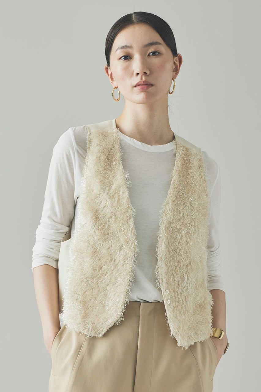 【カレンソロジー/Curensology】のフリンジベスト インテリア・キッズ・メンズ・レディースファッション・服の通販 founy(ファニー) ファッション Fashion レディースファッション Fashion for Women アウター Coat / Outerwear Collection レディースジャケット・軽アウター Jackets インナー Innerwear ジャケット Jacket, Outerwear フリンジ Fringe, Tassel フロント Front, Front Design ベスト Vest, Waistcoat ランダム Random, Irregular 秋 Autumn エクリュ|ID: prp329100004609947 ipo3291000000036202649