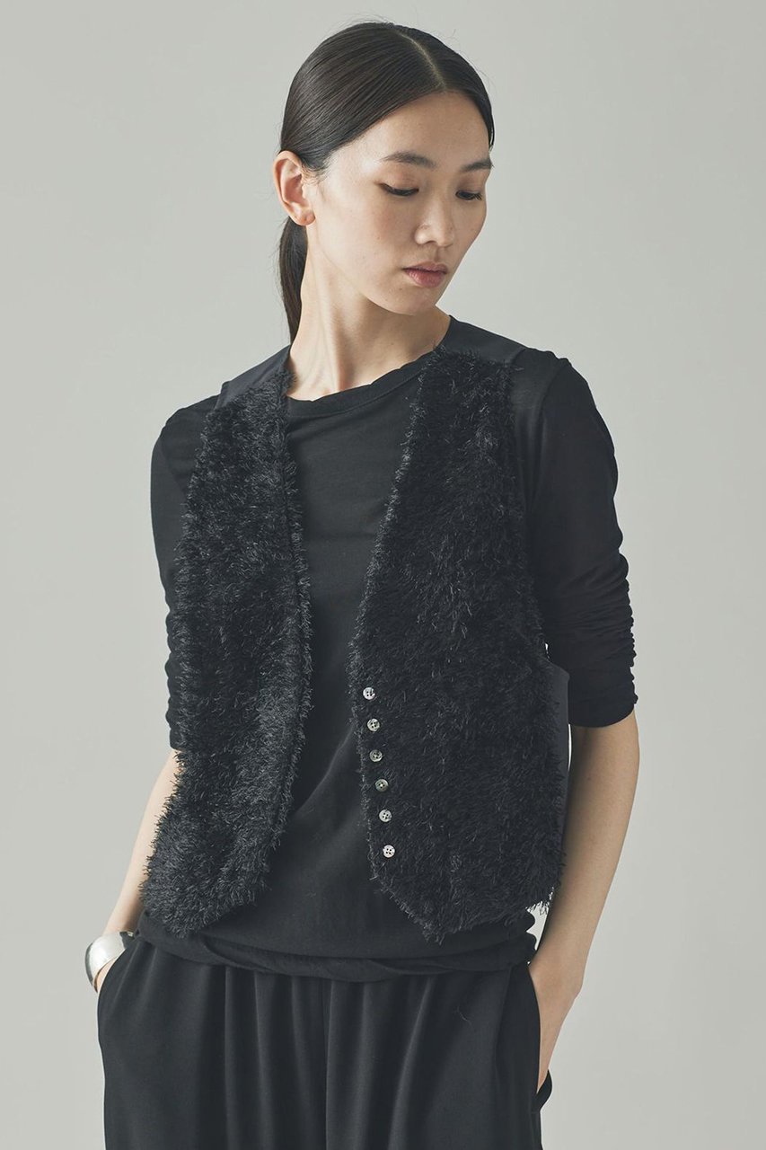 【カレンソロジー/Curensology】のフリンジベスト インテリア・キッズ・メンズ・レディースファッション・服の通販 founy(ファニー) ファッション Fashion レディースファッション Fashion for Women アウター Coat / Outerwear Collection レディースジャケット・軽アウター Jackets インナー Innerwear ジャケット Jacket, Outerwear フリンジ Fringe, Tassel フロント Front, Front Design ベスト Vest, Waistcoat ランダム Random, Irregular 秋 Autumn ブラック|ID: prp329100004609947 ipo3291000000036202650