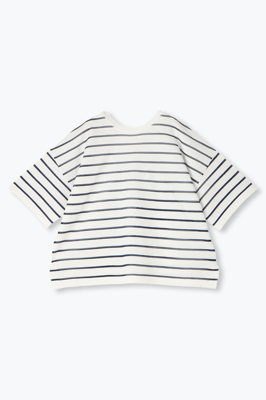 【レリル/lelill】の2WAY WIND THOUGH ボーダーニット 人気、トレンドファッション・服の通販 founy(ファニー) 　ファッション　Fashion　レディースファッション　Fashion for Women　トップス・カットソー　Cut & Sew Tops　ニット　Knit Tops & Sweaters　カジュアルプルオーバー・ニットトップス　Pullovers & Knit Tops / Casual Pullovers　シンプル　Simple, Minimal　ボーダー　Border, Stripe　夏　Summer　新作・新入荷　New Arrivals / New In　 other-1|ID: prp329100004609949 ipo3291000000032977202