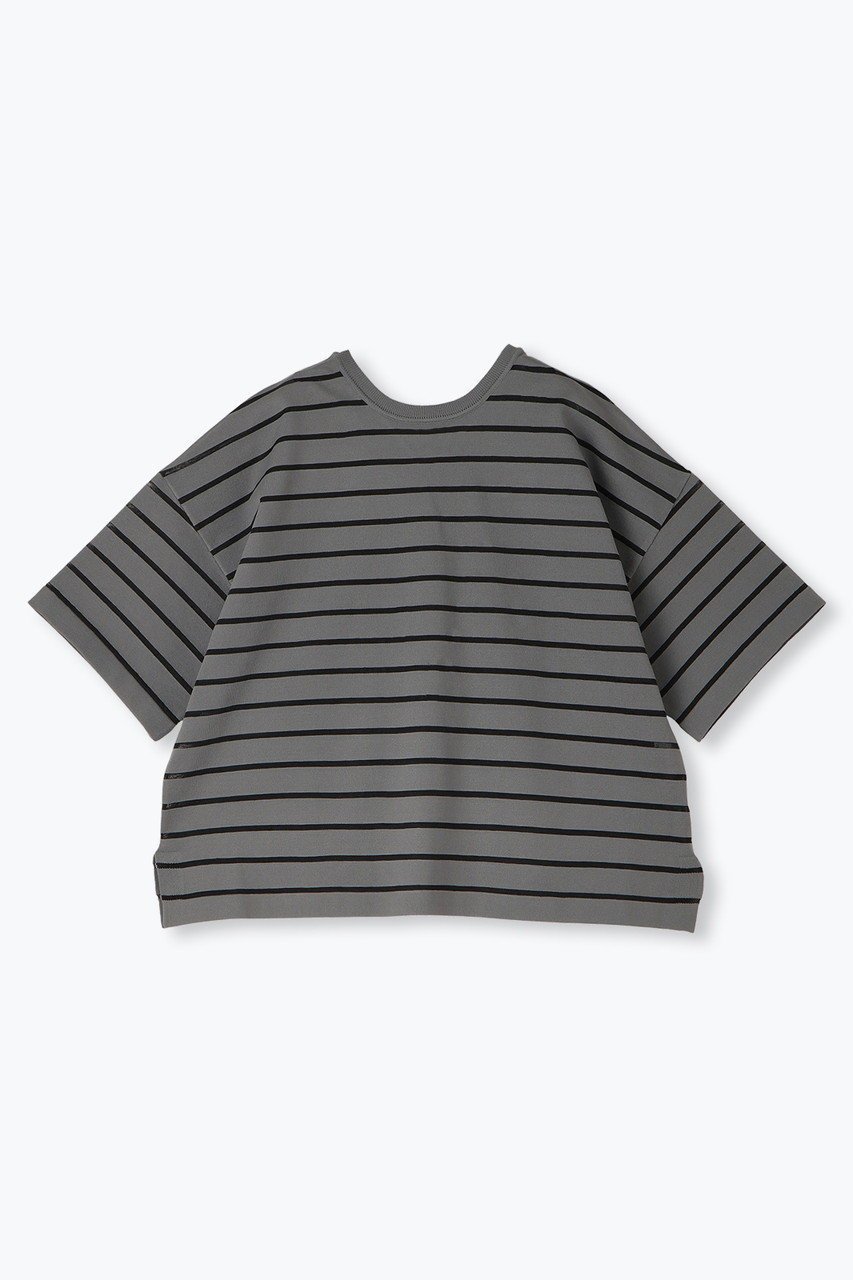 【レリル/lelill】の2WAY WIND THOUGH ボーダーニット インテリア・キッズ・メンズ・レディースファッション・服の通販 founy(ファニー) 　ファッション　Fashion　レディースファッション　Fashion for Women　トップス・カットソー　Cut & Sew Tops　ニット　Knit Tops & Sweaters　カジュアルプルオーバー・ニットトップス　Pullovers & Knit Tops / Casual Pullovers　シンプル　Simple, Minimal　ボーダー　Border, Stripe　夏　Summer　新作・新入荷　New Arrivals / New In　グレー|ID: prp329100004609949 ipo3291000000032977204