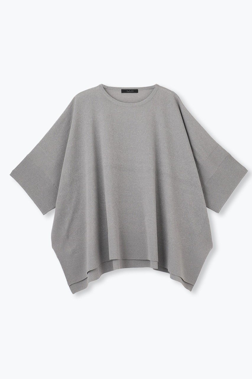 【レリル/lelill】のハイテクケープニット(無地) インテリア・キッズ・メンズ・レディースファッション・服の通販 founy(ファニー) 　ファッション　Fashion　レディースファッション　Fashion for Women　トップス・カットソー　Cut & Sew Tops　ニット　Knit Tops & Sweaters　カジュアルプルオーバー・ニットトップス　Pullovers & Knit Tops / Casual Pullovers　ワイド　Wide, Wide Fit　人気　Popular, Best Seller　定番　Standard, Basic Item　新作・新入荷　New Arrivals / New In　無地　Plain, Solid Color　軽量　Lightweight, Ultra Light　グレー|ID: prp329100004609950 ipo3291000000032977215