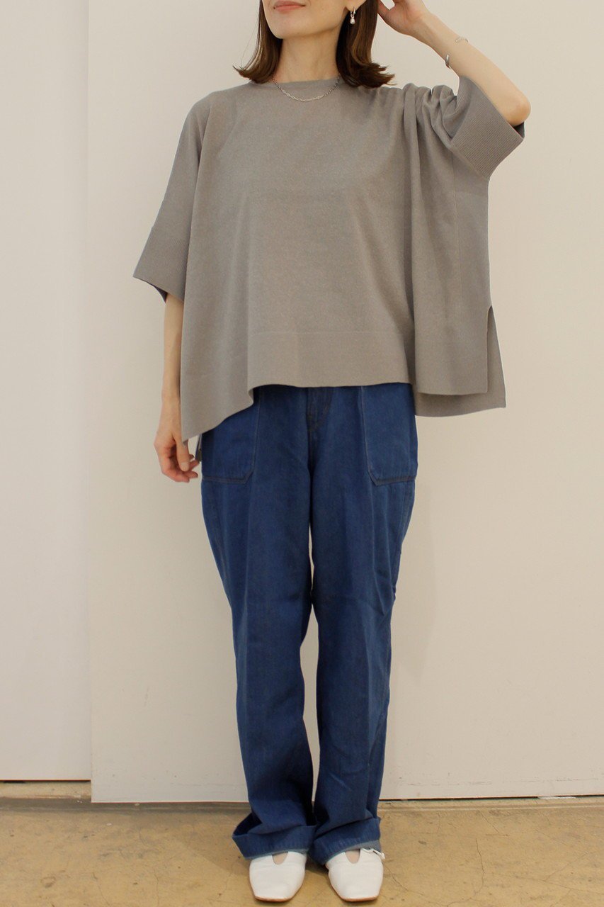 【レリル/lelill】のハイテクケープニット(無地) 人気、トレンドファッション・服の通販 founy(ファニー) 　ファッション　Fashion　レディースファッション　Fashion for Women　トップス・カットソー　Cut & Sew Tops　ニット　Knit Tops & Sweaters　カジュアルプルオーバー・ニットトップス　Pullovers & Knit Tops / Casual Pullovers　ワイド　Wide, Wide Fit　人気　Popular, Best Seller　定番　Standard, Basic Item　新作・新入荷　New Arrivals / New In　無地　Plain, Solid Color　軽量　Lightweight, Ultra Light　other-8|ID: prp329100004609950 ipo3291000000032977222
