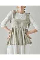【カレンソロジー/Curensology】のウールリネンキャミニット 人気、トレンドファッション・服の通販 founy(ファニー) ファッション Fashion レディースファッション Fashion for Women トップス・カットソー Cut & Sew Tops ニット Knit Tops & Sweaters キャミソール&ノースリーブ Camisoles & Sleeveless Tops カジュアルプルオーバー・ニットトップス Pullovers & Knit Tops / Casual Pullovers カットソー Cut and Sewn Top ガーリー Girly, Feminine Style キャミソール Camisole, Spaghetti Strap Top ギャザー Gathered, Ruffled リネン Linen, Linen Fabric リボン Ribbon, Bow 新作・新入荷 New Arrivals / New In |ID:prp329100004609954