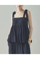 【カレンソロジー/Curensology】のウールリネンキャミニット ネイビー|ID: prp329100004609954 ipo3291000000032977252