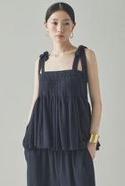 【カレンソロジー/Curensology】のウールリネンキャミニット ネイビー|ID: prp329100004609954 ipo3291000000036202679