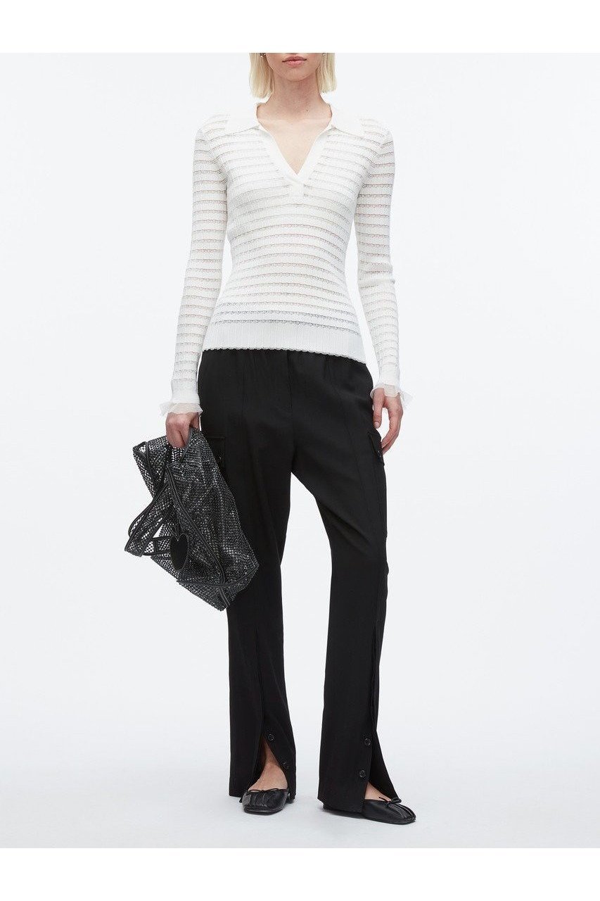 【スリーワン フィリップリム/3.1 Phillip Lim】のロングスリーブ Vネックカーディガン 人気、トレンドファッション・服の通販 founy(ファニー) 　ファッション　Fashion　レディースファッション　Fashion for Women　トップス・カットソー　Cut & Sew Tops　ニット　Knit Tops & Sweaters　カーディガン・羽織り　Layered Style Cardigans　Vネックトップス　V-Neck Tops / V-Cut Neckline Shirts　2025年　2025　2025-2026秋冬・A/W　Autumn/Winter 2025–26 AW25–26　カーディガン　Cardigan, Knitwear　スリーブ　Sleeve, Long Sleeve / Short Sleeve　ロング　Long, Long-Length　A/W・秋冬　Autumn/Winter　羽織　Haori, Light Jacket　透かし　Cut-Out, Lacework　other-6|ID: prp329100004609955 ipo3291000000032977266