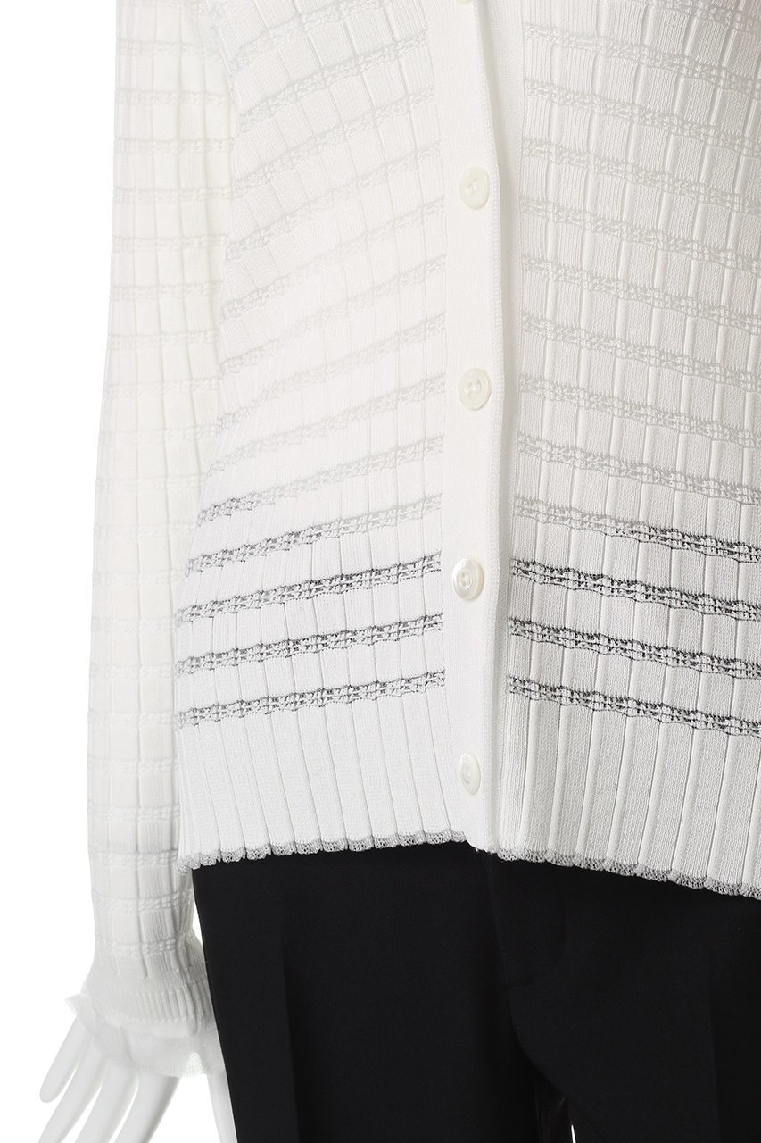 【スリーワン フィリップリム/3.1 Phillip Lim】のロングスリーブ Vネックカーディガン 人気、トレンドファッション・服の通販 founy(ファニー) 　ファッション　Fashion　レディースファッション　Fashion for Women　トップス・カットソー　Cut & Sew Tops　ニット　Knit Tops & Sweaters　カーディガン・羽織り　Layered Style Cardigans　Vネックトップス　V-Neck Tops / V-Cut Neckline Shirts　カーディガン　Cardigan, Knitwear　スリーブ　Sleeve, Long Sleeve / Short Sleeve　ロング　Long, Long-Length　羽織　Haori, Light Jacket　透かし　Cut-Out, Lacework　other-5|ID: prp329100004609955 ipo3291000000035476719