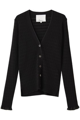 【スリーワン フィリップリム/3.1 Phillip Lim】 ロングスリーブ Vネックカーディガン人気、トレンドファッション・服の通販 founy(ファニー) ファッション Fashion レディースファッション Fashion for Women トップス・カットソー Cut & Sew Tops ニット Knit Tops & Sweaters カーディガン・羽織り Layered Style Cardigans Vネックトップス V-Neck Tops / V-Cut Neckline Shirts カーディガン Cardigan, Knitwear スリーブ Sleeve, Long Sleeve / Short Sleeve ロング Long, Long-Length 羽織 Haori, Light Jacket 透かし Cut-Out, Lacework |ID:prp329100004609955