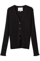 【スリーワン フィリップリム/3.1 Phillip Lim】のロングスリーブ Vネックカーディガン 人気、トレンドファッション・服の通販 founy(ファニー) ファッション Fashion レディースファッション Fashion for Women トップス・カットソー Cut & Sew Tops ニット Knit Tops & Sweaters カーディガン・羽織り Layered Style Cardigans Vネックトップス V-Neck Tops / V-Cut Neckline Shirts カーディガン Cardigan, Knitwear スリーブ Sleeve, Long Sleeve / Short Sleeve ロング Long, Long-Length 羽織 Haori, Light Jacket 透かし Cut-Out, Lacework thumbnail ブラック|ID: prp329100004609955 ipo3291000000036867494