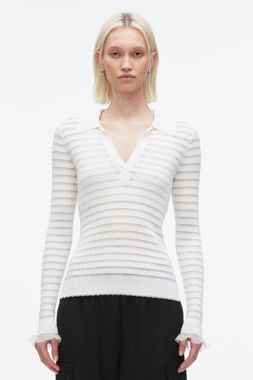 【スリーワン フィリップリム/3.1 Phillip Lim】のロングスリーブ Vネックカーディガン 人気、トレンドファッション・服の通販 founy(ファニー) 　ファッション　Fashion　レディースファッション　Fashion for Women　トップス・カットソー　Cut & Sew Tops　ニット　Knit Tops & Sweaters　カーディガン・羽織り　Layered Style Cardigans　Vネックトップス　V-Neck Tops / V-Cut Neckline Shirts　カーディガン　Cardigan, Knitwear　スリーブ　Sleeve, Long Sleeve / Short Sleeve　ロング　Long, Long-Length　羽織　Haori, Light Jacket　透かし　Cut-Out, Lacework　other-8|ID: prp329100004609955 ipo3291000000036867505