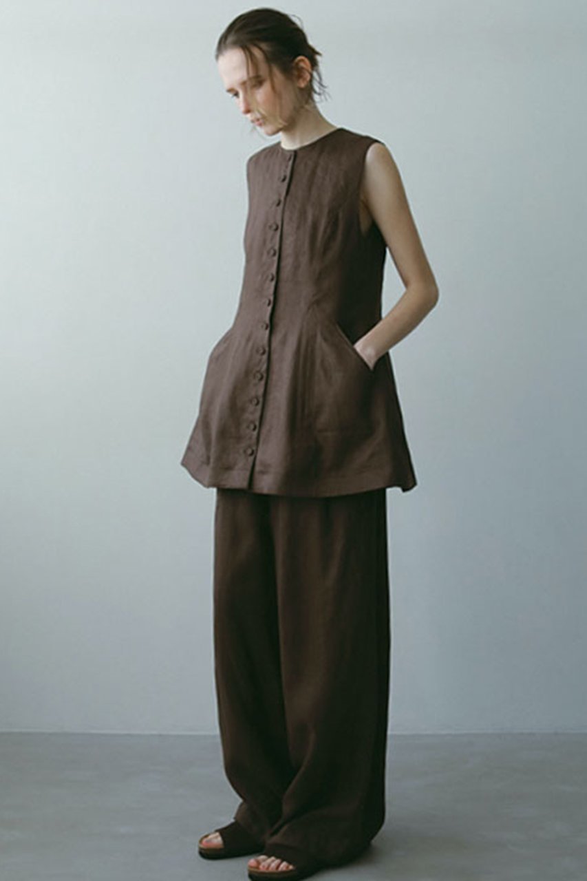 【エトレトウキョウ/ETRE TOKYO】のドロストヘムリネンワイドパンツ 人気、トレンドファッション・服の通販 founy(ファニー) 　ファッション　Fashion　レディースファッション　Fashion for Women　パンツ　Pants & Trousers　おすすめ　Recommended / Our Picks　シューズ　Shoes, Footwear　シンプル　Simple, Minimal　スピンドル　Spindle, Drawcord　フロント　Front, Front Design　リネン　Linen, Linen Fabric　ワイド　Wide, Wide Fit　other-2|ID: prp329100004609959 ipo3291000000035815035