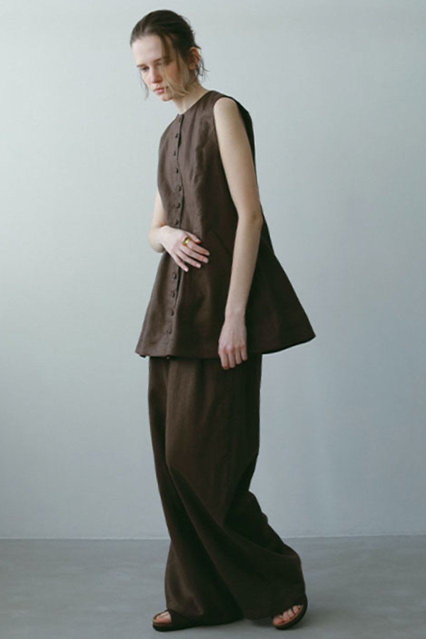 【エトレトウキョウ/ETRE TOKYO】のドロストヘムリネンワイドパンツ 人気、トレンドファッション・服の通販 founy(ファニー) 　ファッション　Fashion　レディースファッション　Fashion for Women　パンツ　Pants & Trousers　おすすめ　Recommended / Our Picks　シューズ　Shoes, Footwear　シンプル　Simple, Minimal　スピンドル　Spindle, Drawcord　フロント　Front, Front Design　リネン　Linen, Linen Fabric　ワイド　Wide, Wide Fit　other-4|ID: prp329100004609959 ipo3291000000035815040