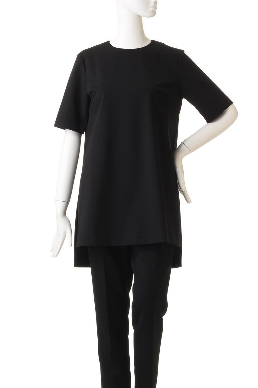 【ル フィル/LE PHIL】のハイストレッチポンチブラウス 人気、トレンドファッション・服の通販 founy(ファニー) 　ファッション　Fashion　レディースファッション　Fashion for Women　トップス・カットソー　Cut & Sew Tops　シャツ・ブラウス・オフィスカジュアル　Elegant Blouses & Button-Ups　ショート　Short, Short Length　シンプル　Simple, Minimal　ストレッチ　Stretch, Stretchy Fabric　スリット　Slit, Slit Detail　スリーブ　Sleeve, Long Sleeve / Short Sleeve　チュニック　Tunic, Long Top　半袖　Short Sleeve, Half Sleeve　other-2|ID: prp329100004609960 ipo3291000000032977319