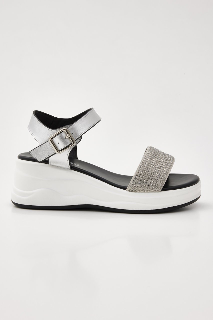 【スタッカート/STACCATO】のフーゴスポーティーヒールサンダル 人気、トレンドファッション・服の通販 founy(ファニー) 　ファッション　Fashion　レディースファッション　Fashion for Women　おすすめ　Recommended / Our Picks　サンダル　Sandals, Summer Shoes　シルバー　Silver, Metallic Silver　ストーン　Stone, Gem-Like　トレンド　Trend, Trending Now　エレガント 上品　Elegant　今季　This Season, Current Season　軽量　Lightweight, Ultra Light　other-4|ID: prp329100004610647 ipo3291000000035944093